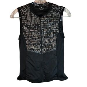 Nike aeroloft 800 vest women XS black tan running quilted goose down fill